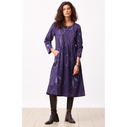 Rasika Batik Print Long-Sleeve Dress - Starlight