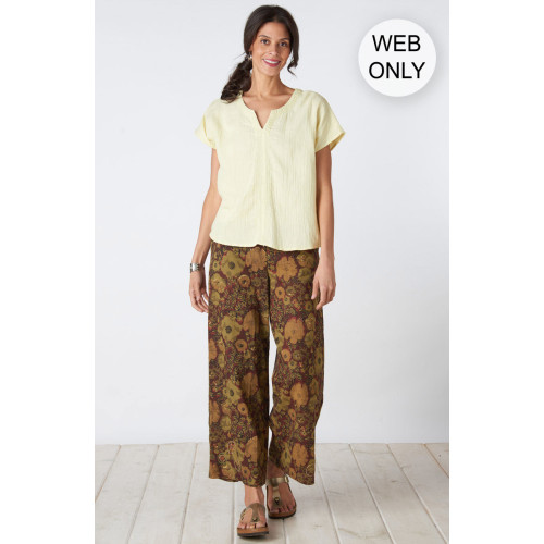Sangli Natural Dye Wide-Leg Pant - Port/Multi
