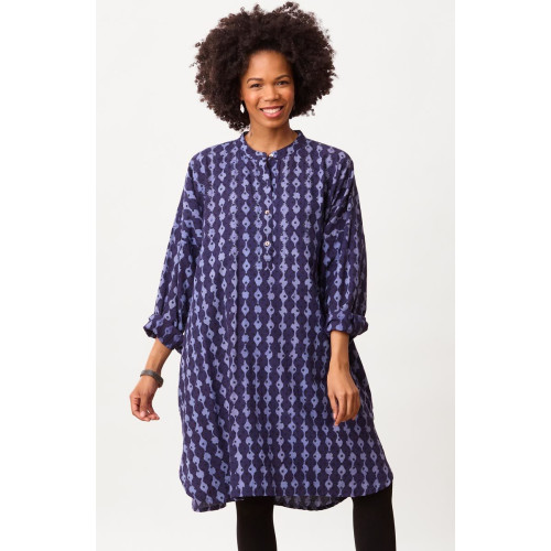 Nikesha Oversized Kaftan Tunic/Dress - Tranquil blue