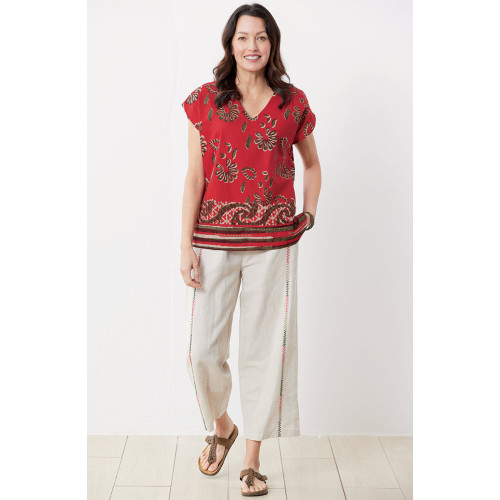 Kesari Pull-On Crop Pant - Flax